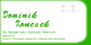 dominik koncsek business card